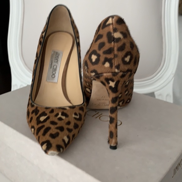 Authentic Jimmy Choo Romy Heels Hazelnut multi US7 - Picture 2 of 6